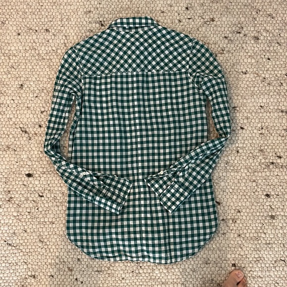 J crew teal gingham shirt - Picture 5 of 6